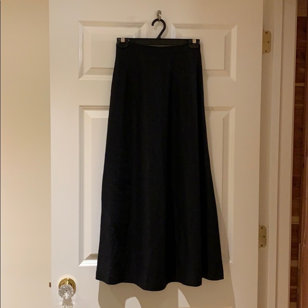 Andrea Jovine black linen skirt